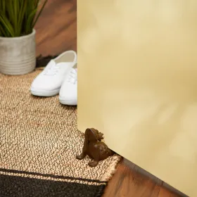 Yoga King Frog Door Stopper - Decorative Weighted Doorstop for Home or Office