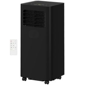 Mobile Air Conditioner, 441 Sq. Ft., AC Unit With Dehumidifier, Sleep, 24H Timer OnOff, Window Kit, Black (Color: black)